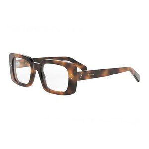NEW CELINE EYEGLASSES, WOMEN HAVANA BROWN SQUARE EYEWEAR CELINE CL50163I 053